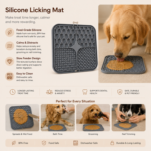 Calming Lick Mat for Grooming & Bath Time